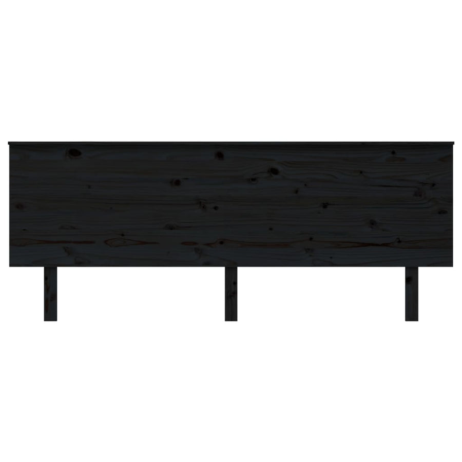 Hoofdbord 204X6X82,5 Cm Massief Grenenhout 204 x 82.5 cm Zwart