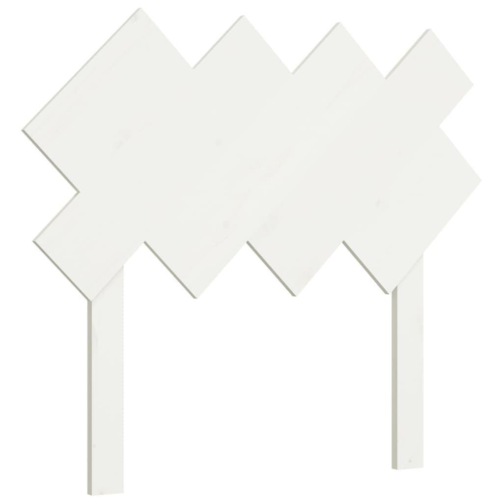 Hoofdbord 92X3X81 Cm Massief Grenenhout Wit