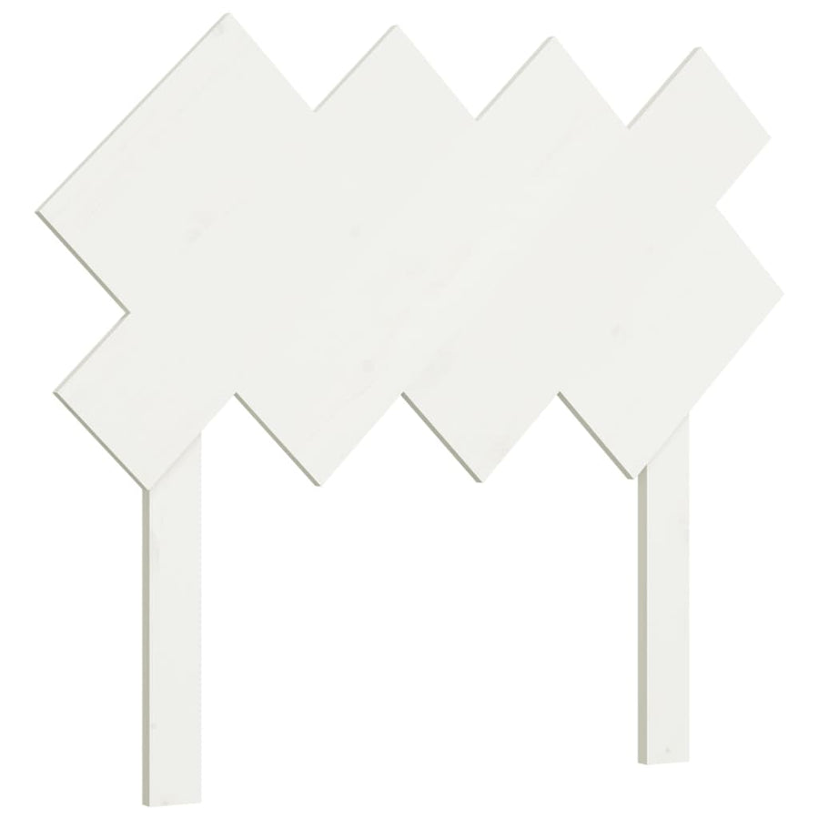 Hoofdbord 92X3X81 Cm Massief Grenenhout Wit