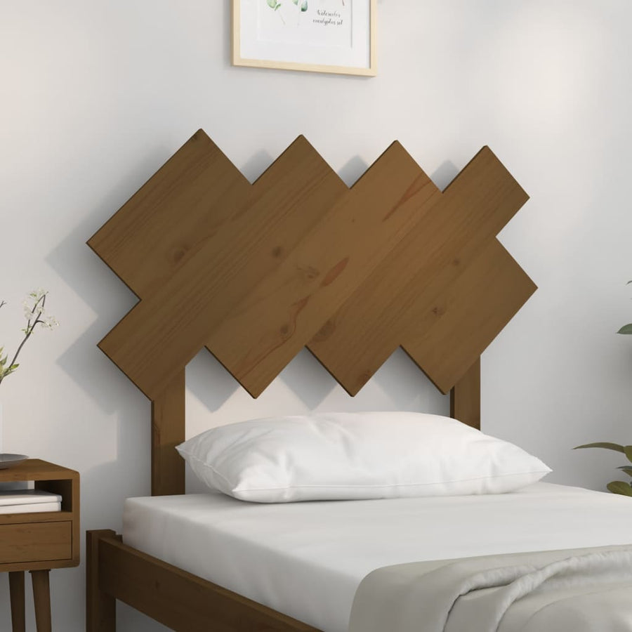Hoofdbord 92X3X81 Cm Massief Grenenhout Honingbruin