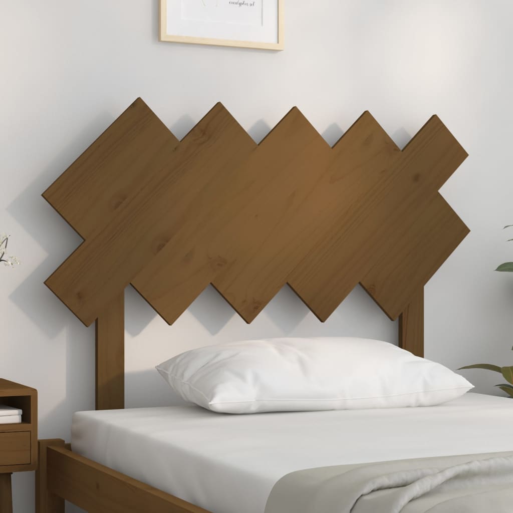 Hoofdbord 104X3X80,5 Cm Massief Grenenhout Honingbruin