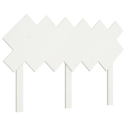 Hoofdbord 122,5X3X80,5 Cm Massief Grenenhout Wit