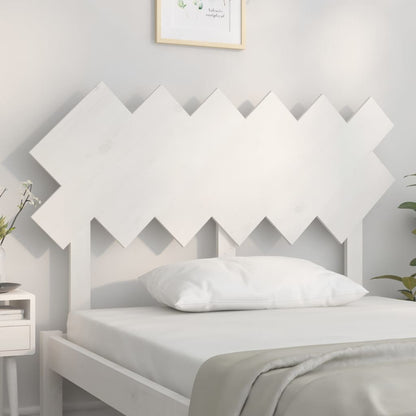 Hoofdbord 122,5X3X80,5 Cm Massief Grenenhout Wit