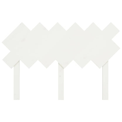 Hoofdbord 122,5X3X80,5 Cm Massief Grenenhout Wit