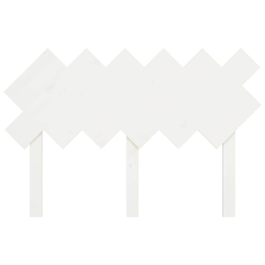 Hoofdbord 122,5X3X80,5 Cm Massief Grenenhout Wit