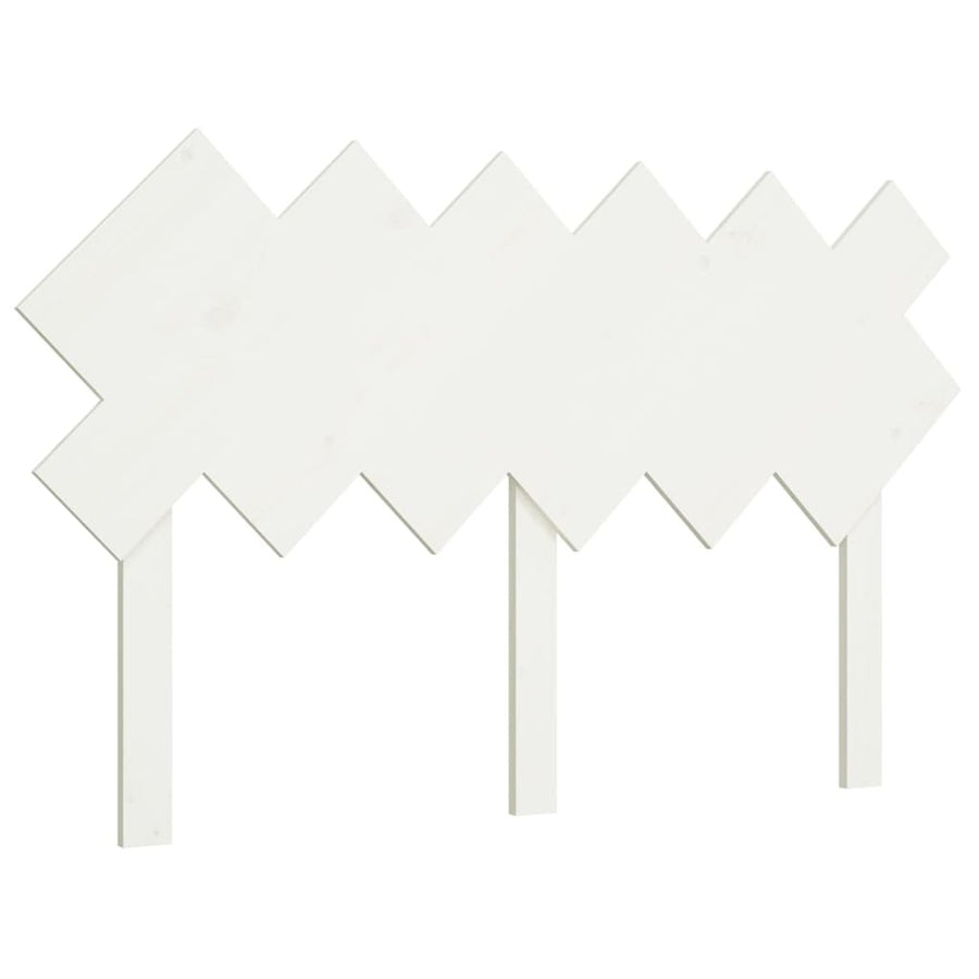 Hoofdbord 132X3X81 Cm Massief Grenenhout Wit