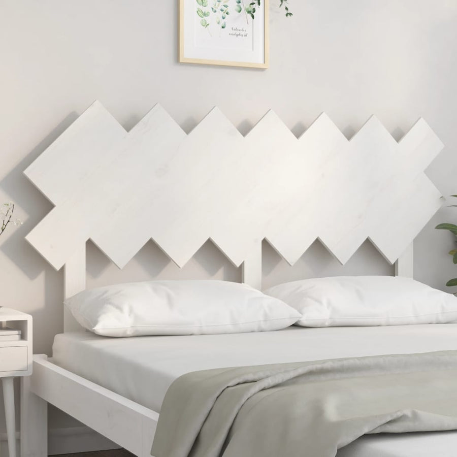 Hoofdbord 141X3X80,5 Cm Massief Grenenhout Wit