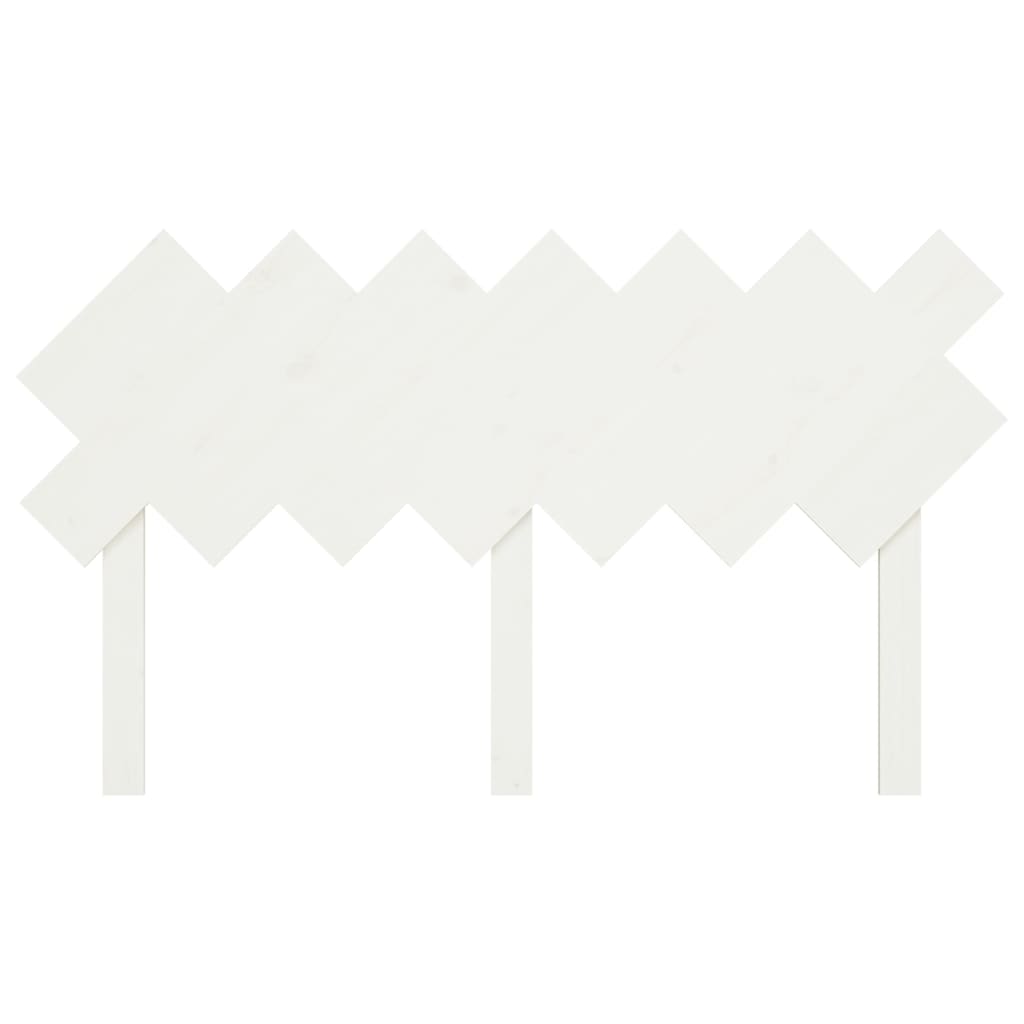 Hoofdbord 141X3X80,5 Cm Massief Grenenhout Wit