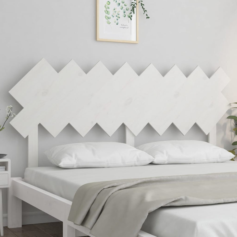 Hoofdbord 159,5X3X80,5 Cm Massief Grenenhout Wit