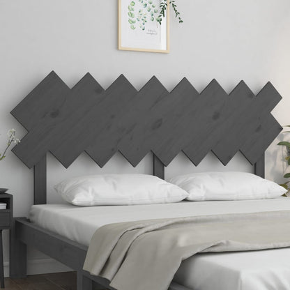 Hoofdbord 159,5X3X80,5 Cm Massief Grenenhout Grijs