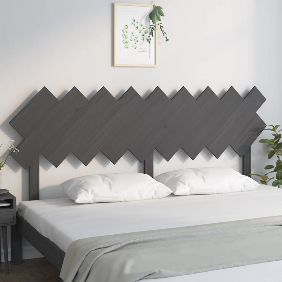 Hoofdbord 178X3X80,5 Cm Massief Grenenhout Grijs