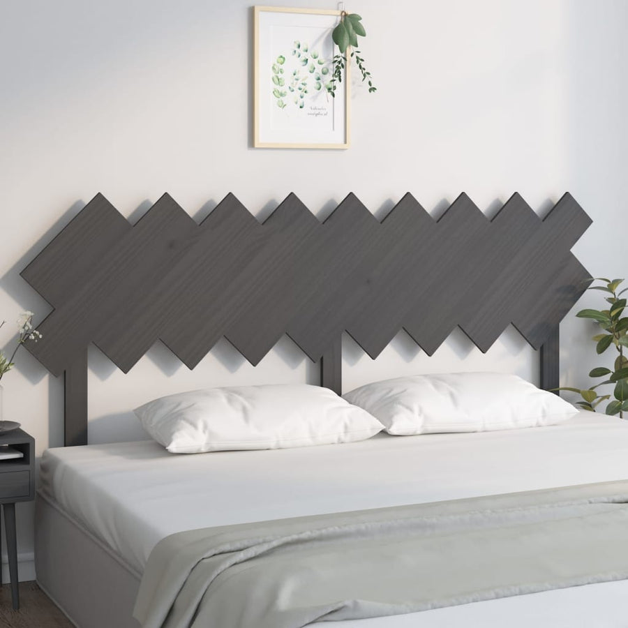 Hoofdbord 178X3X80,5 Cm Massief Grenenhout Grijs