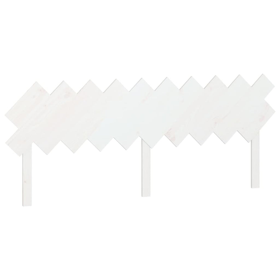 Hoofdbord 196X3X80,5 Cm Massief Grenenhout Wit