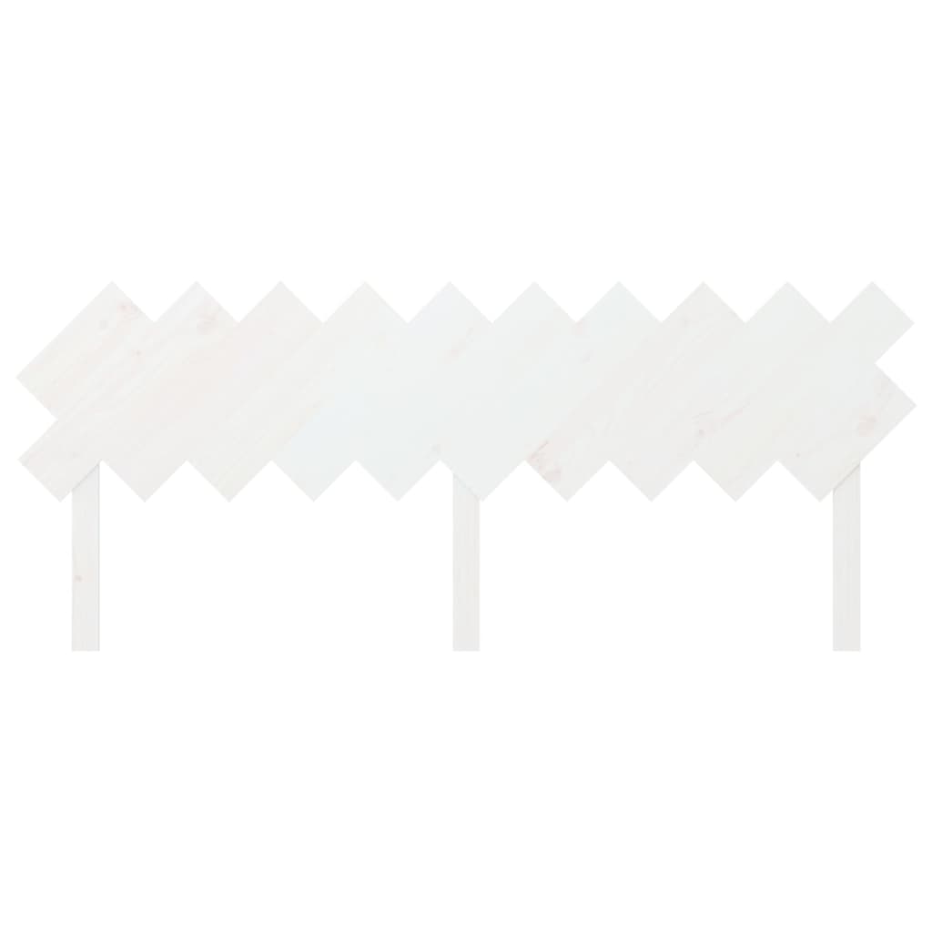Hoofdbord 196X3X80,5 Cm Massief Grenenhout Wit