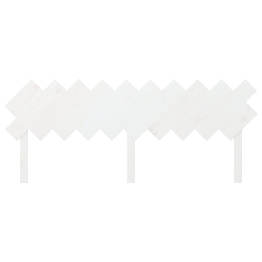 Hoofdbord 196X3X80,5 Cm Massief Grenenhout Wit