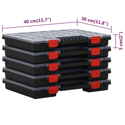 Assortimentsdozen 5 St 40X30X5 Cm Polypropeen 26 verdelers