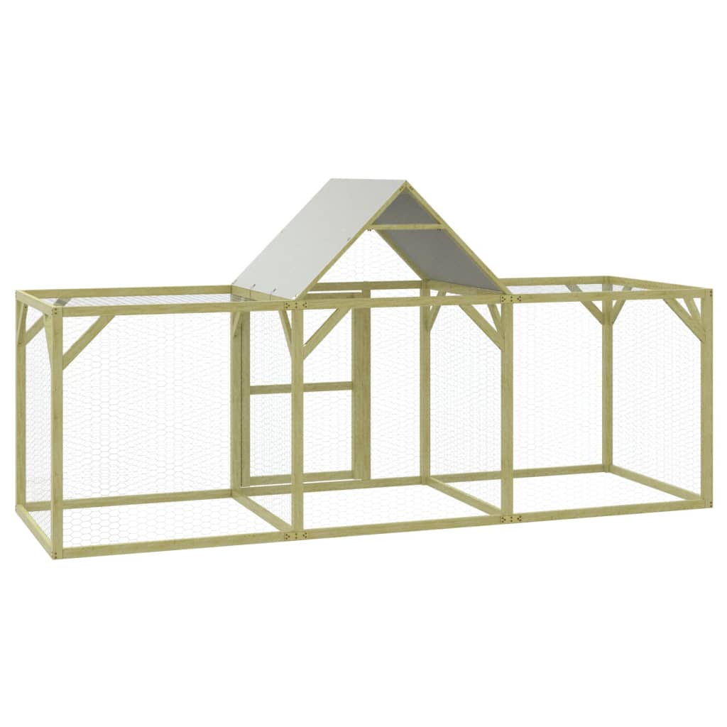 Kippenhok Geïmpregneerd Massief Grenenhout 300 x 100 x 150 cm