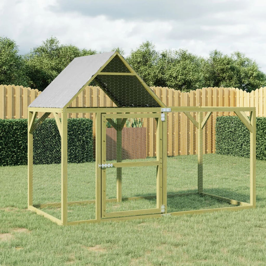 Kippenhok Geïmpregneerd Massief Grenenhout 200 x 100 x 150 cm