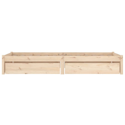 Bedframe Met Lades 2Ft6 Small Single 75 x 190 cm Naturel