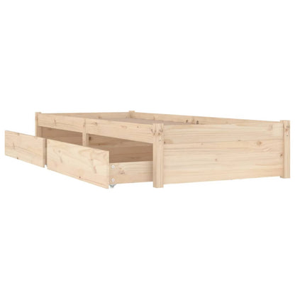 Bedframe Met Lades 2Ft6 Small Single 75 x 190 cm Naturel