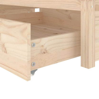Bedframe Met Lades 2Ft6 Small Single 75 x 190 cm Naturel