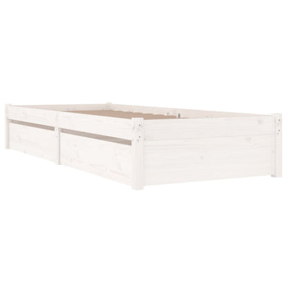 Bedframe Met Lades Small Single 75 x 190 cm Wit