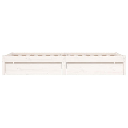 Bedframe Met Lades Small Single 75 x 190 cm Wit