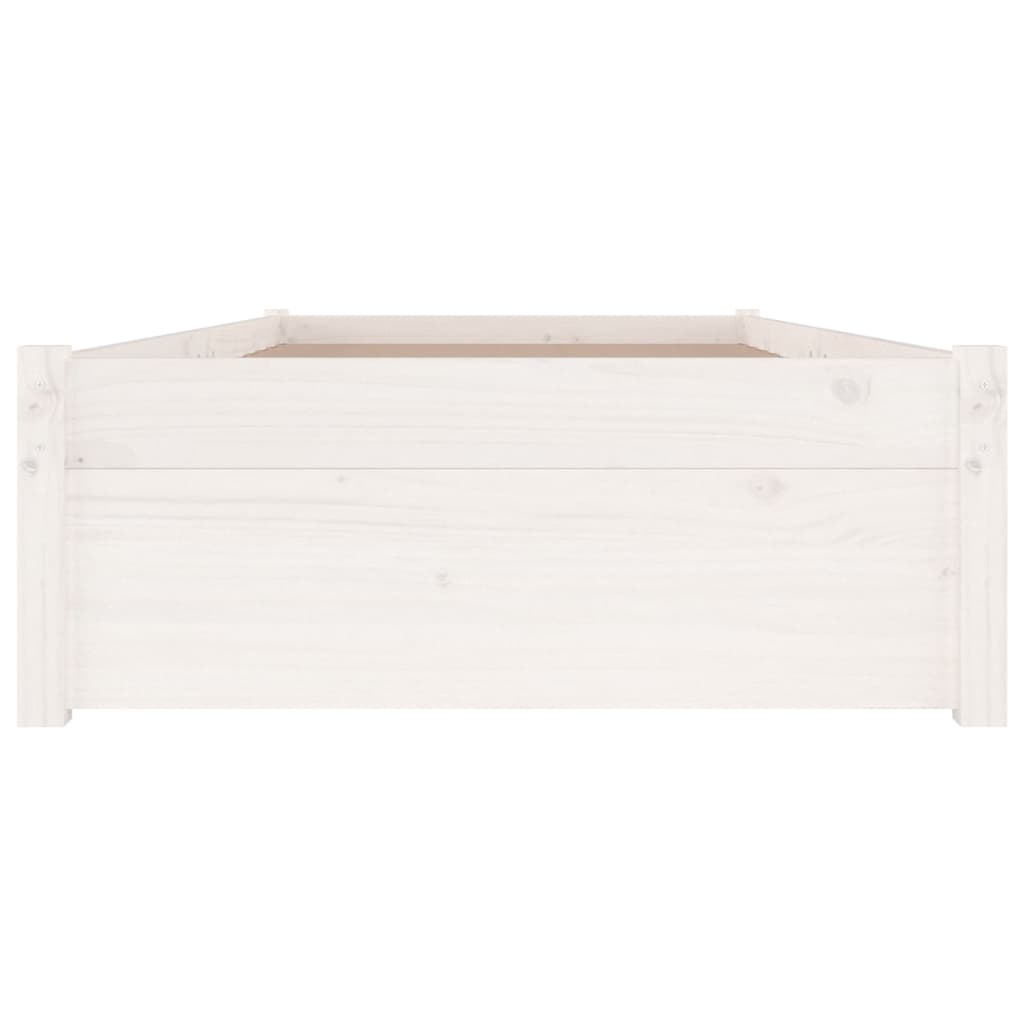 Bedframe Met Lades Small Single 75 x 190 cm Wit