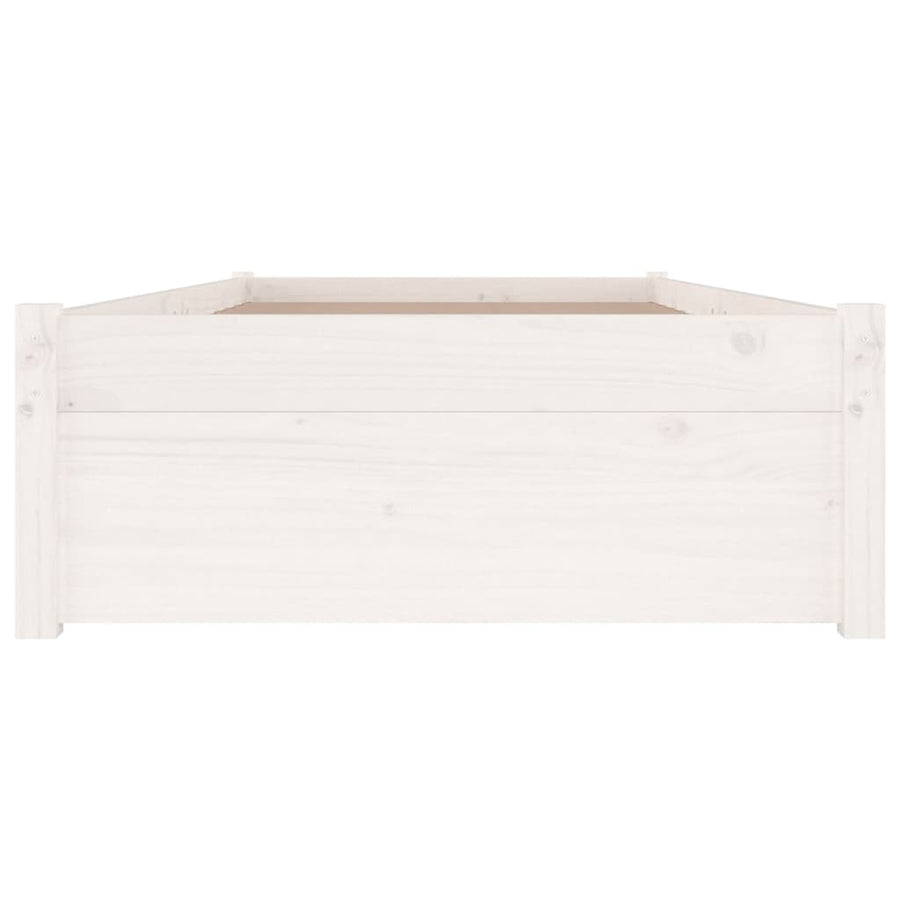 Bedframe Met Lades Small Single 75 x 190 cm Wit