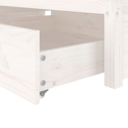 Bedframe Met Lades Small Single 75 x 190 cm Wit