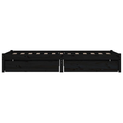 Bedframe met lades zwart 90x190 cm