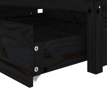 Bedframe met lades zwart 90x190 cm