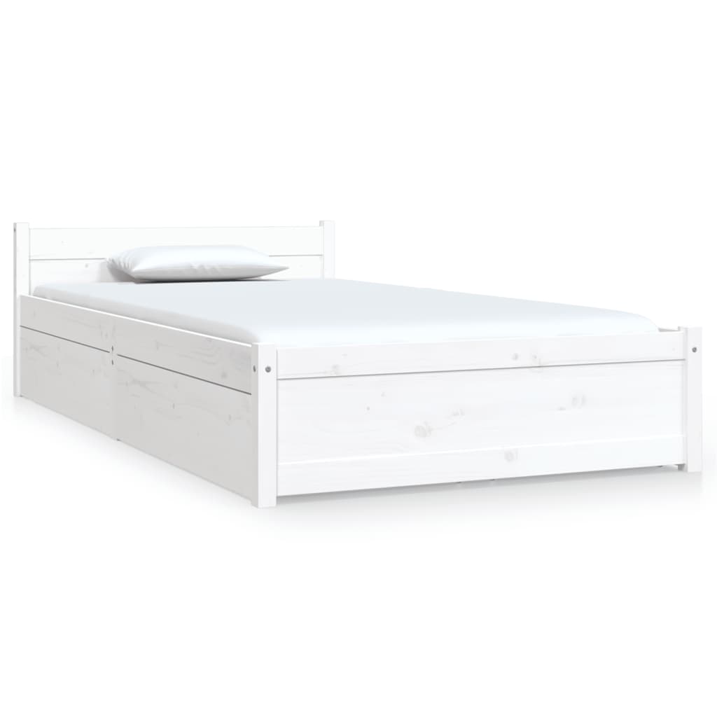 Bedframe Met Lades 3Ft Single 90 x 190 cm Wit