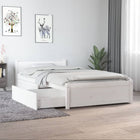 Bedframe met lades wit 90x190 cm massief grenenhout