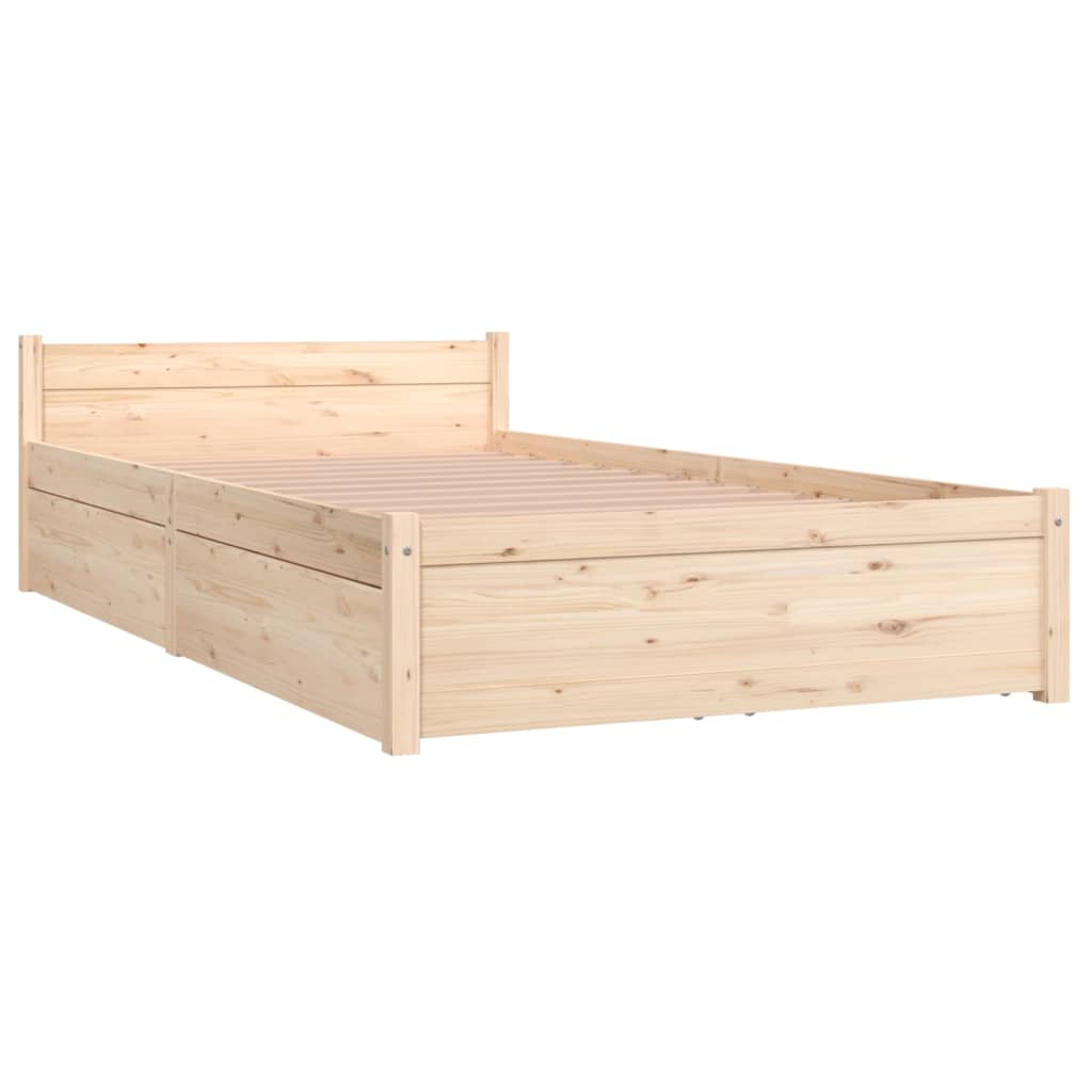 Bedframe Met Lades 90 x 200 cm Naturel