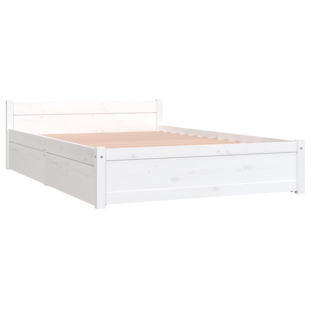 Bedframe Met Lades 120 x 190 cm Wit