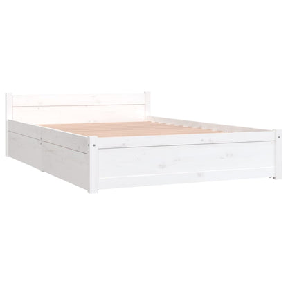 Bedframe Met Lades 120 x 190 cm Wit