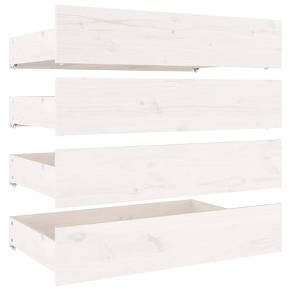 Bedframe Met Lades 4Ft6 Double 135 x 190 cm Wit
