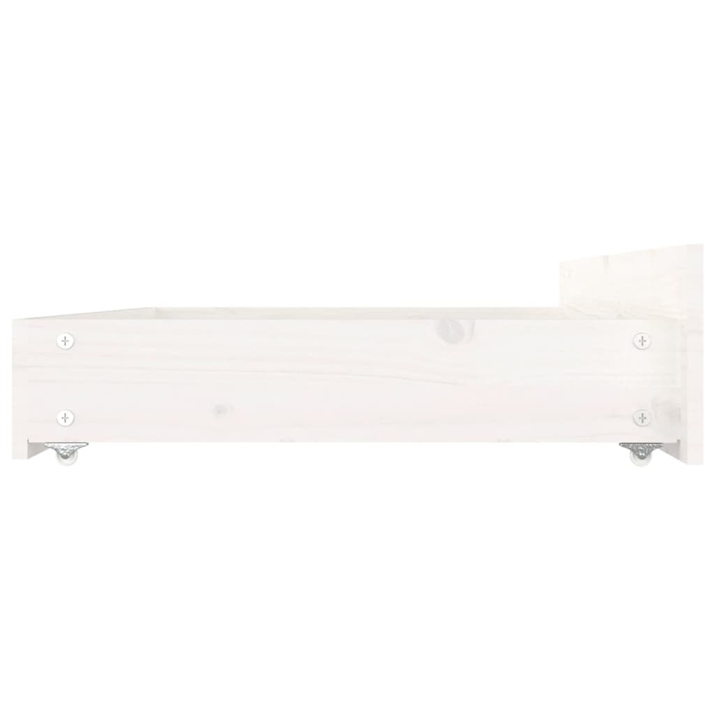 Bedframe Met Lades 4Ft6 Double 135 x 190 cm Wit