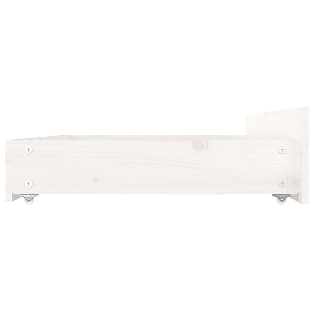 Bedframe Met Lades 140 x 190 cm Wit