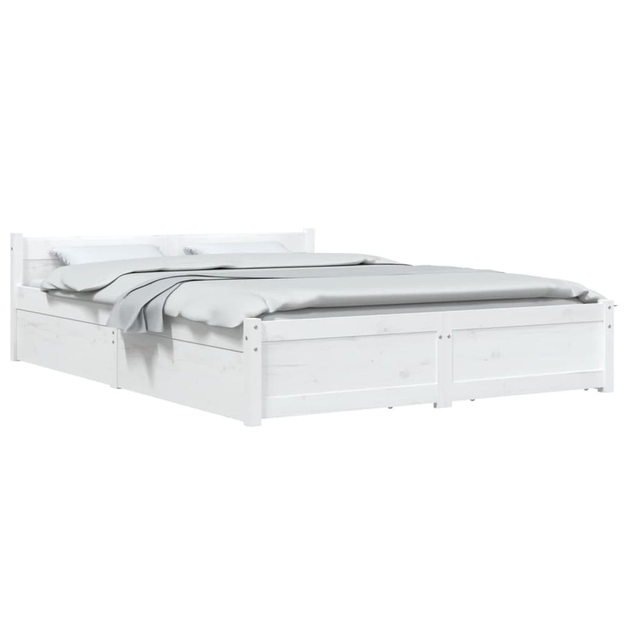 Bedframe Met Lades Wit 120X200 Cm