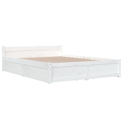 Bedframe Met Lades Wit 140X200 Cm