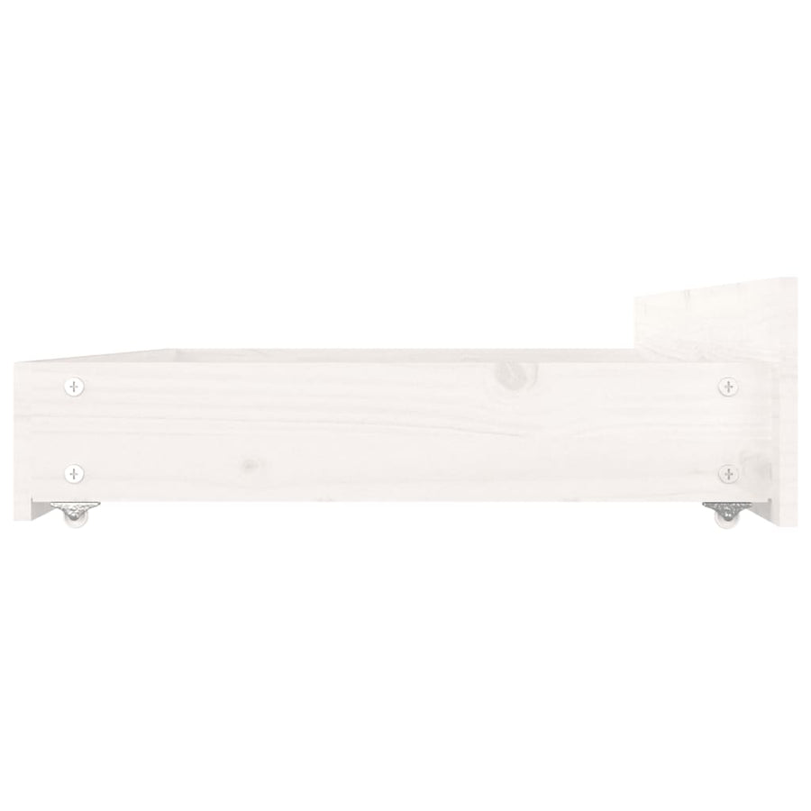 Bedframe Met Lades Wit 150X200 Cm 5Ft King Size