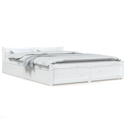 Bedframe Met Lades Wit 160X200 Cm