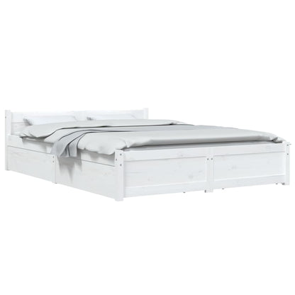 Bedframe Met Lades Wit 160X200 Cm