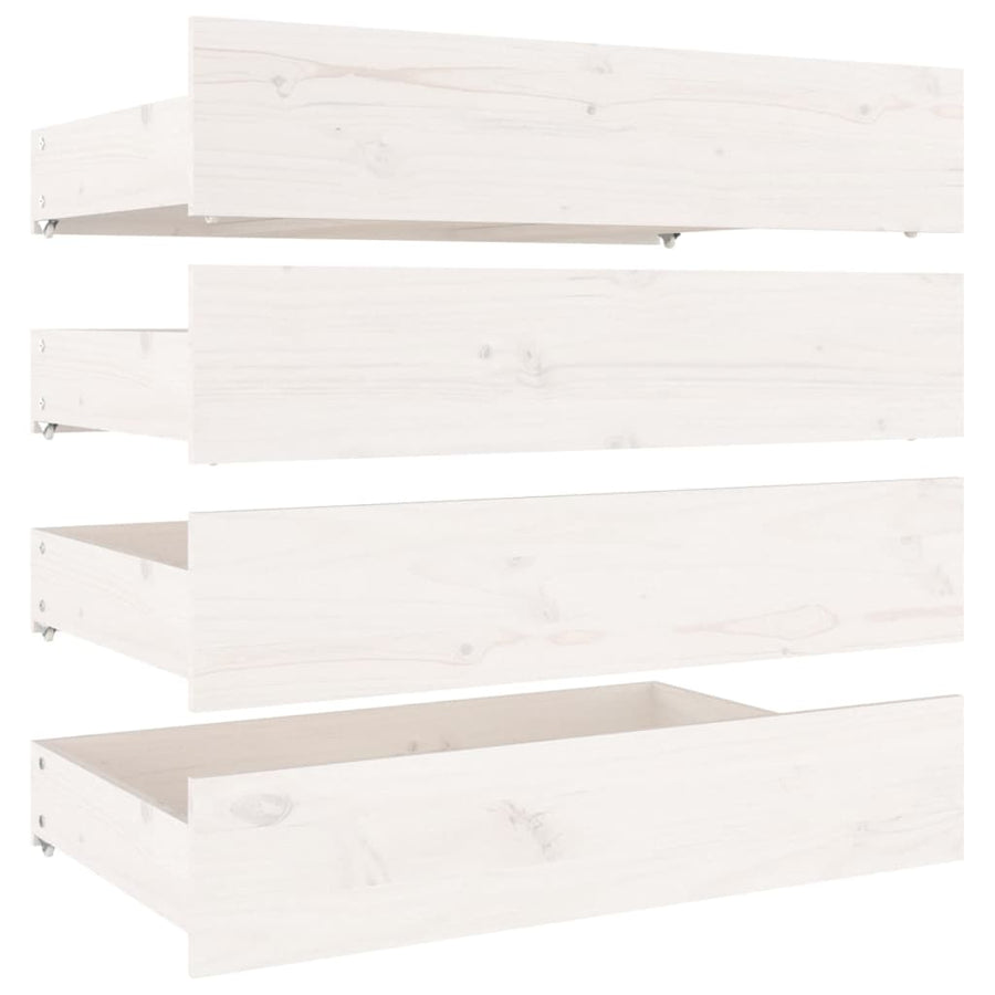 Bedframe Met Lades Wit 160X200 Cm