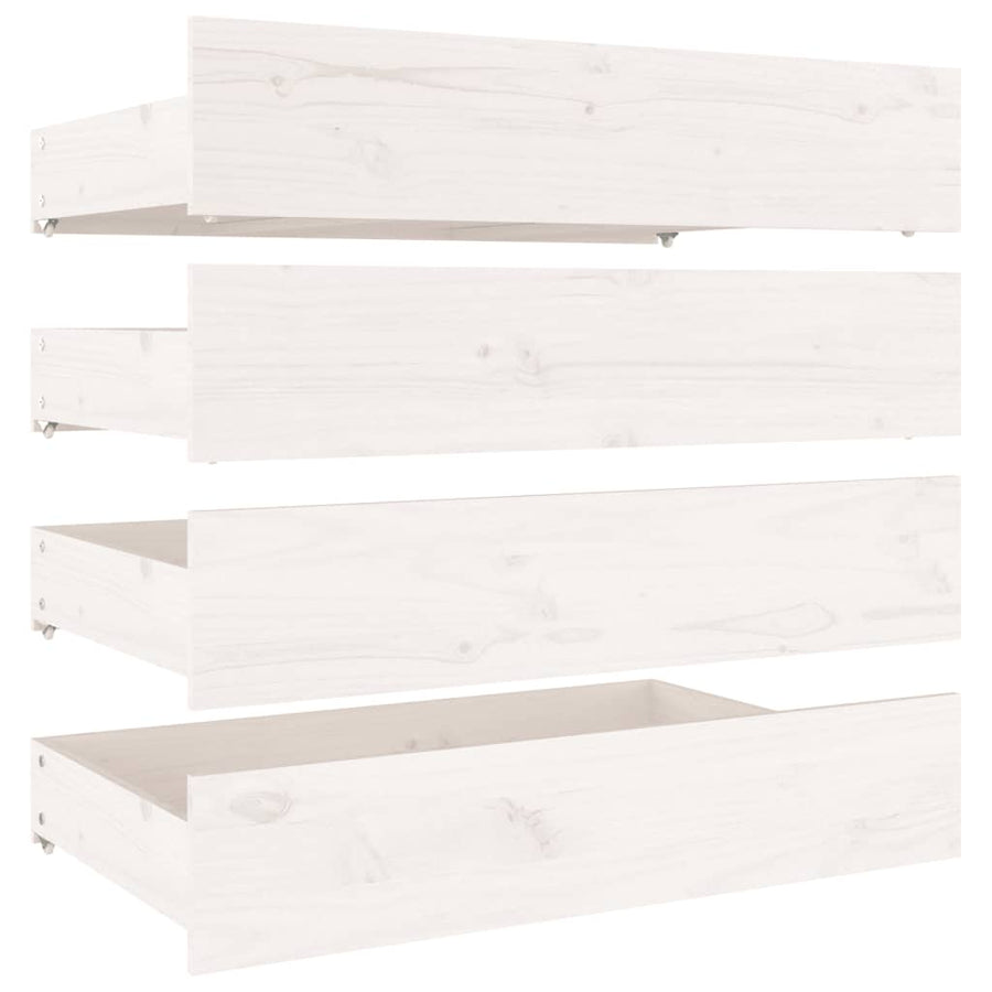Bedframe Met Lades Wit 180X200 Cm 6Ft Super King