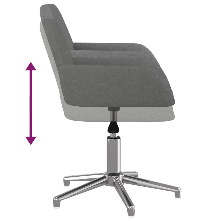 Eetkamerstoelen Draaibaar 2 St Stof Lichtgrijs