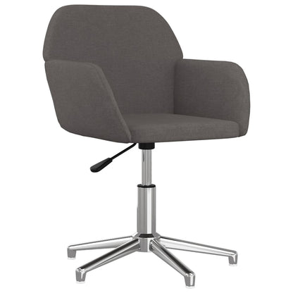 Eetkamerstoelen Draaibaar Stof Donkergrijs
