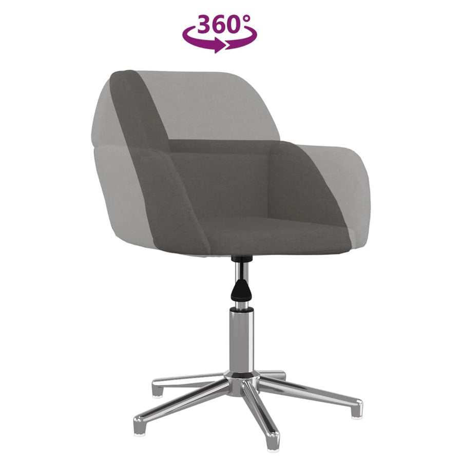 Eetkamerstoelen Draaibaar Stof Donkergrijs